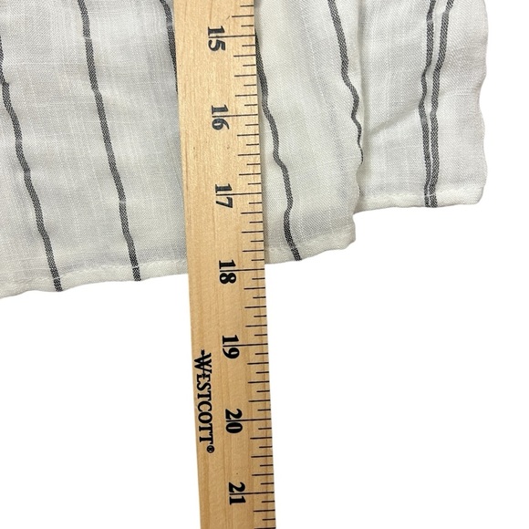 THML Flounce White Stripe Colorful Off-Shoulder Top Women’s Size Small - Picture 10 of 14